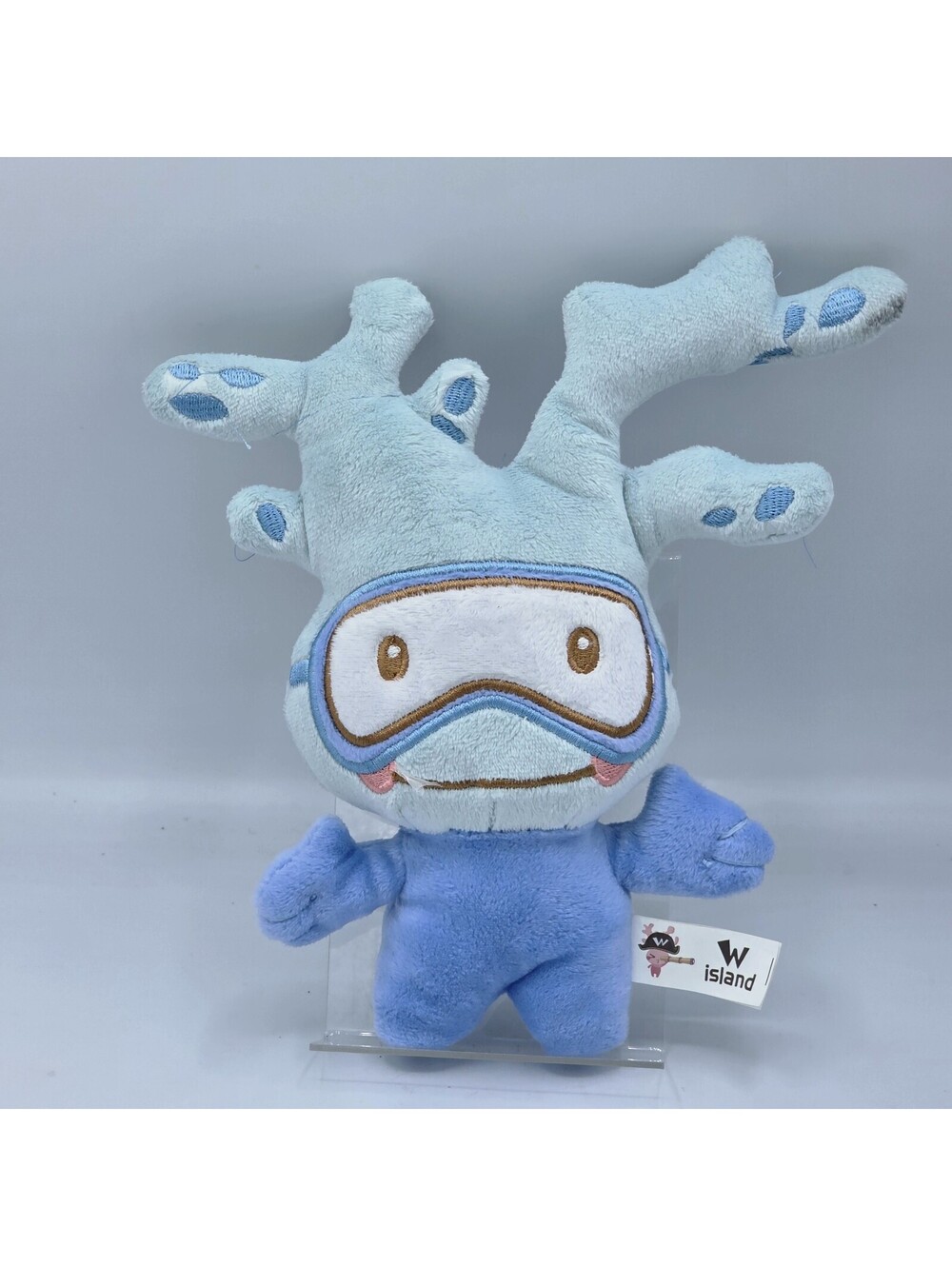 W Island Blue Antler Scuba Diver Plush Stuffed Animal Rare Character Toy
